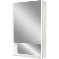 Зеркальный шкаф Континент Filit White 50 L МВК186 с подсветкой Белый МДФ / ЛДСП, стекло