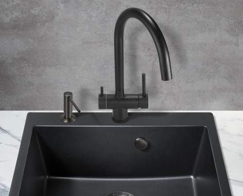Смеситель для кухни Milacio Ultra MCU.554.TB Total Black нержавеющая сталь