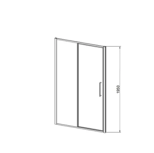Душевая дверь Vincea Slim 120 VDP-4SL120CL профиль Хром стекло прозрачное