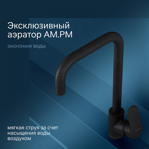 Смеситель для кухни AM.PM Like F8006022 Черный латунь