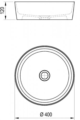 Раковина-чаша Ravak Uni Slim 40 XJX01140002 Белая фаянс накладная