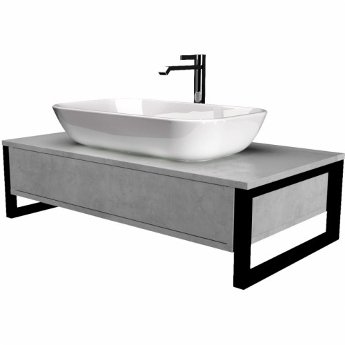 Тумба под раковину 1MarKa Grunge Loft 80П У85851 подвесная Бетон светлый МДФ / ЛДСП