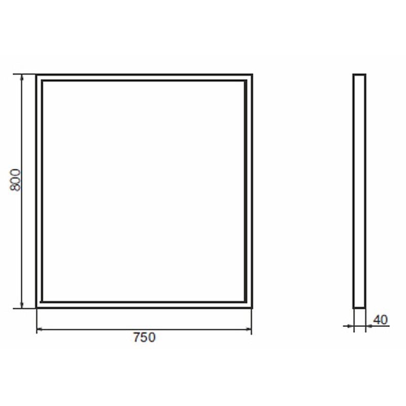 Зеркало Comforty Бредфорд 75 00004149062 Черное стекло