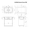 Кухонная мойка Ulgran Quartz Ruma 780-08 Космос искусственный камень (литьевой мрамор) встраиваемый