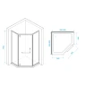 Душевой уголок RGW Hotel HO-084W 100х100 350608400-25 профиль Белый стекло матовое-сатинат