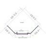 Душевой уголок RGW Hotel HO-084W 100х100 350608400-25 профиль Белый стекло матовое-сатинат