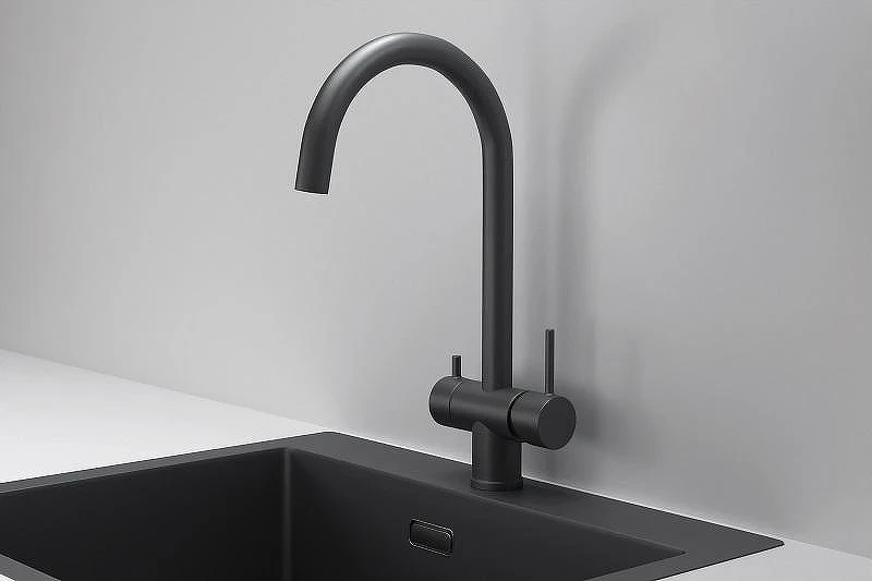 Смеситель для кухни Granula Kitchen Space 7104 цвет Черный матовый