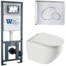 Комплект унитаза с инсталляцией WeltWasser MARBERG 410 + MERZBACH 043 XL GL-WT + MAR 410 RD-CR 10000013800 цвет Белый глянцевый с сиденьем Микролифт и клавишей смыва цвет Хром