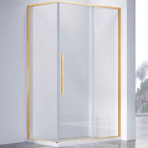 Душевой уголок Vincea Slim-N 110x80 VSR-4SN8011CLG профиль Брашированное золото стекло прозрачное