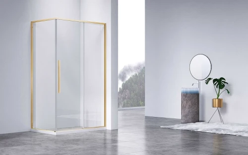 Душевой уголок Vincea Slim-N 110x80 VSR-4SN8011CLG профиль Брашированное золото стекло прозрачное