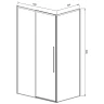 Душевой уголок Vincea Slim-N 110x80 VSR-4SN8011CLG профиль Брашированное золото стекло прозрачное