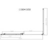 Душевой уголок Vincea Slim-N 110x80 VSR-4SN8011CLG профиль Брашированное золото стекло прозрачное