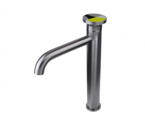 Смеситель для раковины Bronze de Luxe OMG! 9008GM-Y цвет Графит матовый Желтый