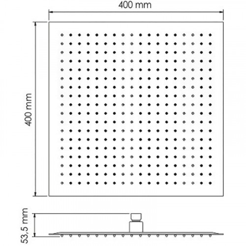 Верхний душ WasserKRAFT A119 Нержавеющая сталь нержавеющая сталь на потолок