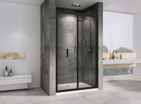 Душевая дверь Abber Sonnenstrand 90 AG07090B профиль Черный стекло прозрачное