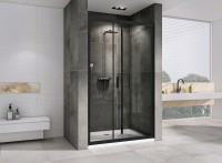 Душевая дверь Abber Sonnenstrand 90 AG07090B профиль Черный стекло прозрачное
