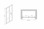 Душевая дверь Abber Sonnenstrand 90 AG07090B профиль Черный стекло прозрачное
