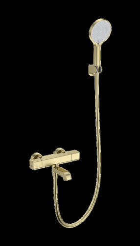 Смеситель для ванны Wonzon & Woghand Stay WW-B2016-A1-BG с термостатом цвет Брашированное золото