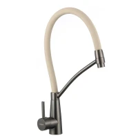 Смеситель для кухни Fmark FS8255Q-12 цвет Графит Бежевый