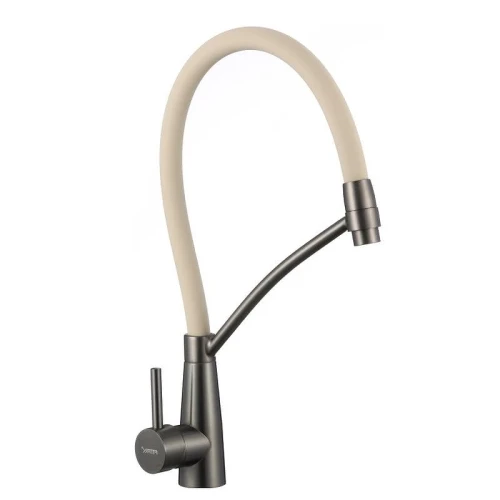 Смеситель для кухни Fmark FS8255Q-12 цвет Графит Бежевый