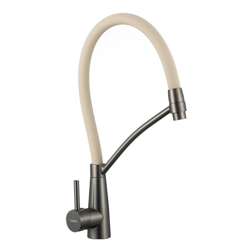 Смеситель для кухни Fmark FS8255Q-12 цвет Графит Бежевый