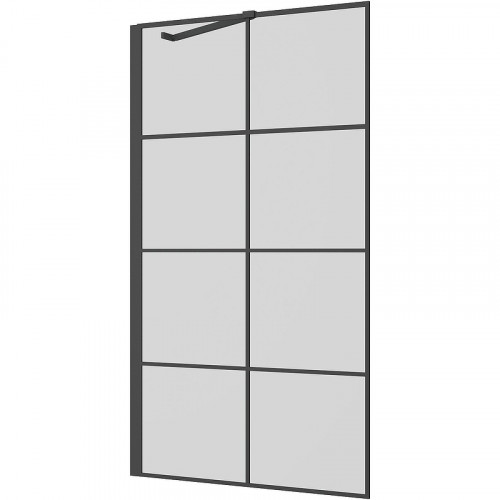 Шторка на ванну Ambassador Bath Screens 80х140 16041209 профиль Черный стекло прозрачное