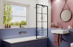 Шторка на ванну Ambassador Bath Screens 80х140 16041209 профиль Черный стекло прозрачное