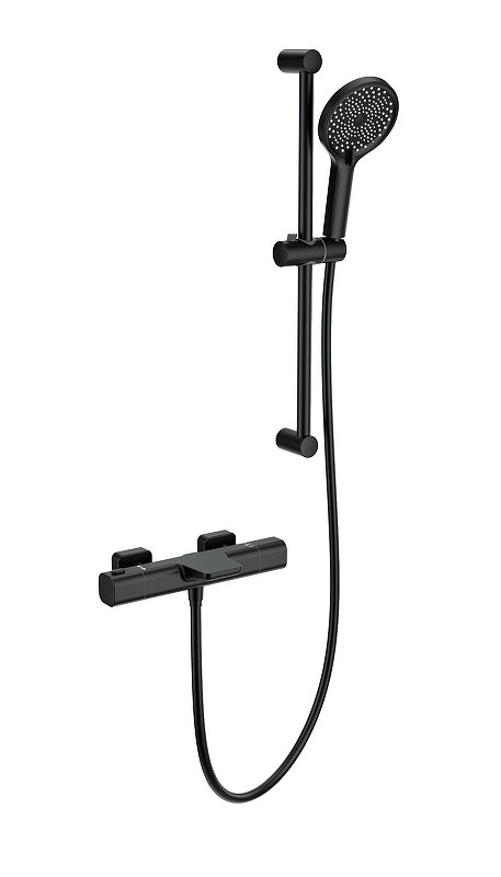 Смеситель для ванны Wonzon & Woghand WW-C2017-A-MB с термостатом цвет Черный матовый