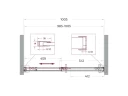 Душевая дверь BelBagno Soft Close-1 100 SOFT_CLOSE-1-BF-1-100-C-GM профиль Оружейная сталь стекло прозрачное