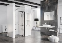 Душевая дверь Ravak Pivot PDOP1-90 03G70300Z1 профиль Черный стекло Transparent