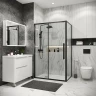 Душевой уголок Grossman Cosmo 100х70 120.K33.02.1070.21.00 профиль Черный матовый стекло прозрачное