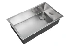 Кухонная мойка ZorG Lux 74 LUX 7444 цвет Нержавеющая сталь