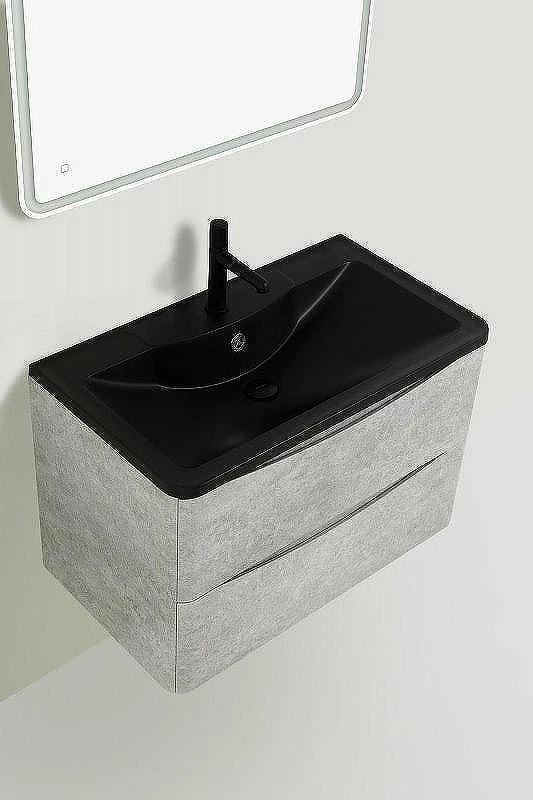 Раковина BelBagno 80 BB800/455-LV-ART-ALR-NERO Черная матовая