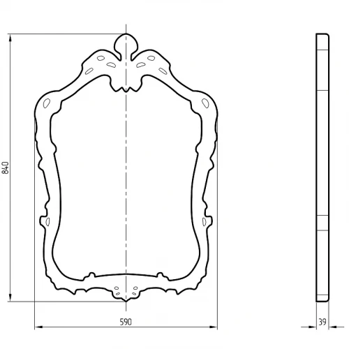 Зеркало Migliore CDB 58 30493 Бронза стекло
