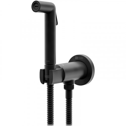 Гигиенический душ со смесителем Lemark Solo LM7171BL Черный матовый латунь встраиваемый