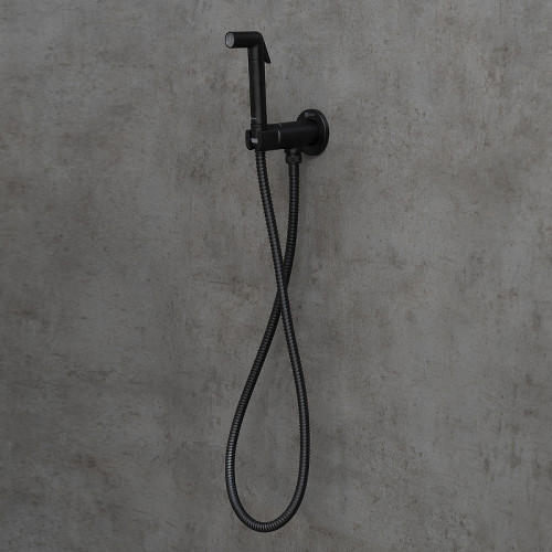 Гигиенический душ со смесителем Lemark Solo LM7171BL Черный матовый латунь встраиваемый