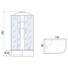 Душевая кабина River Desna XL 120x90 MT L 10000006161 с поддоном