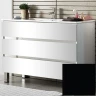 Тумба с раковиной SanVit Кубэ-3 70 kkube3070 в цвете Ral Черный глянец МДФ / ЛДСП