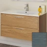 Тумба с раковиной SanVit Мэри-2 75 kmery752 с фактурой под дерево подвесная Шелк Сталь МДФ / ЛДСП