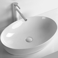 Раковина-чаша Ceruttispa 61 CR8023 СТ9606 Белая фарфор накладная