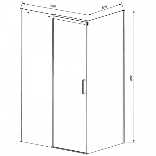 Душевой уголок Vincea Dice 130x80 VSR-4D8013CLGM профиль Вороненая сталь стекло прозрачное