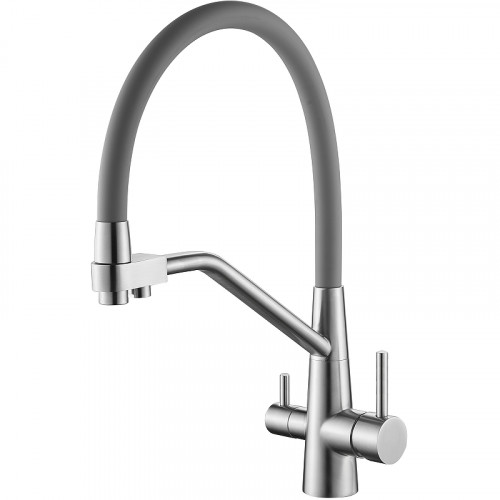 Смеситель для кухни Splenka S71.62.05 Сатин Серый латунь