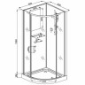 Душевая кабина Ceruttispa Korra 90х90 901B без гидромассажа