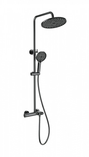 Душевая система Wonzon &amp; Woghand Muse WW-B2091-A-BGG с термостатом цвет Темный графит
