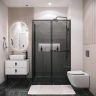 Душевая стенка Grossman Style 100 200.K33.05.100.21.10 профиль Черный матовый стекло тонированное
