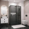 Душевая стенка Grossman Style 100 200.K33.05.100.21.10 профиль Черный матовый стекло тонированное