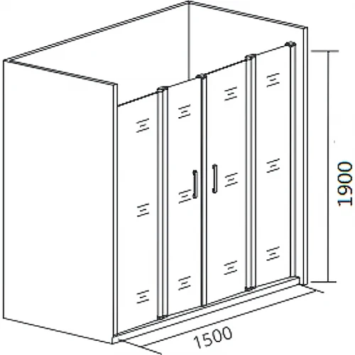 Душевая дверь Good Door Cofe WTW-TD-150-C-CH 150 КФ00032 профиль Хром стекло прозрачное