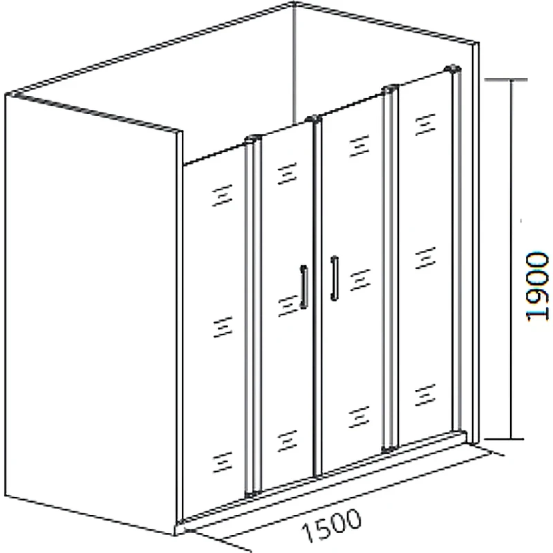 Душевая дверь Good Door Cofe WTW-TD-150-C-CH 150 КФ00032 профиль Хром стекло прозрачное