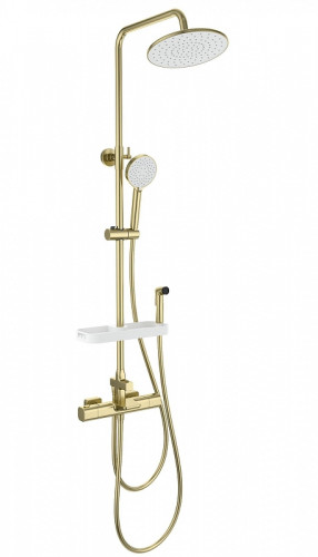 Душевая система Wonzon &amp; Woghand WW-C3017-A1-BG с термостатом цвет Брашированное золото