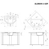 Кухонная мойка Ulgran Classic U-609-308 Черная искусственный камень (литьевой мрамор) встраиваемый